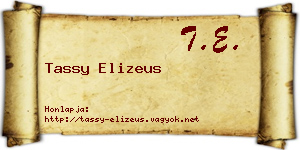 Tassy Elizeus névjegykártya